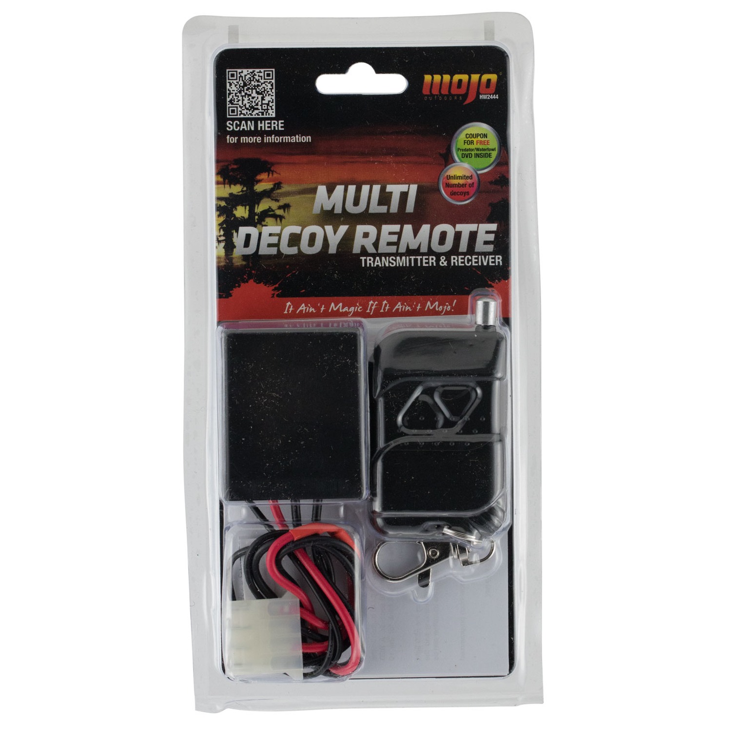Mojo Outdoors HW2444 Multi Decoy Remote Kit Black Compatible With Mojo Decoys