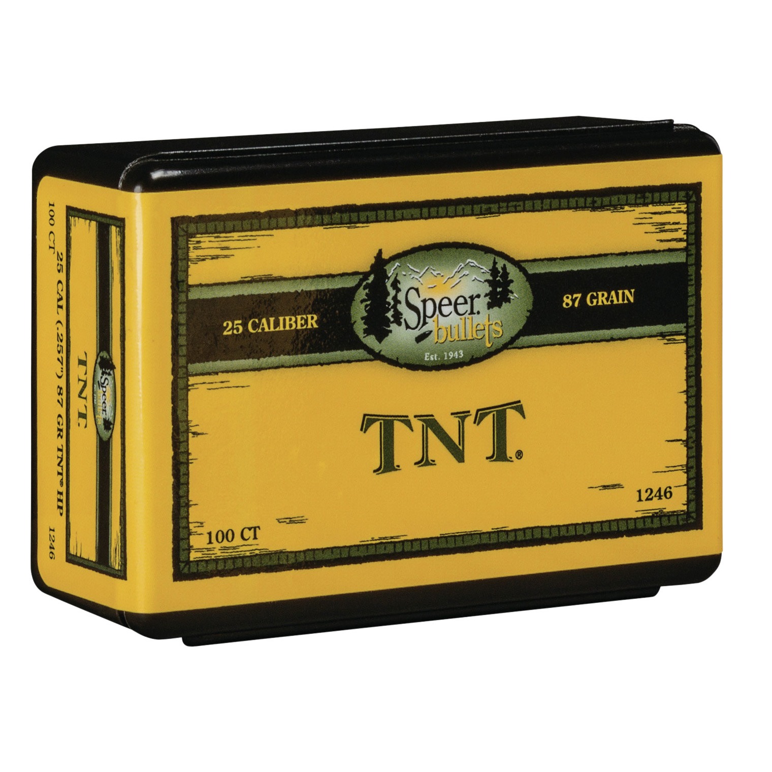 Speer 1246 TNT 25Cal 87gr Jacketed Hollow Point 100 Per Box/5 Case