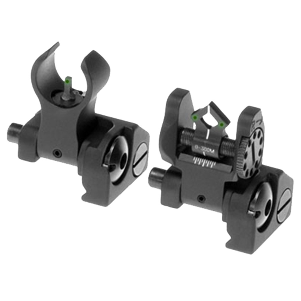 Troy Ind SSIGMCMSTBT01 Tritium Micro BattleSight Set M4 Front & Dioptic Rear Black Hardcoat Anodized