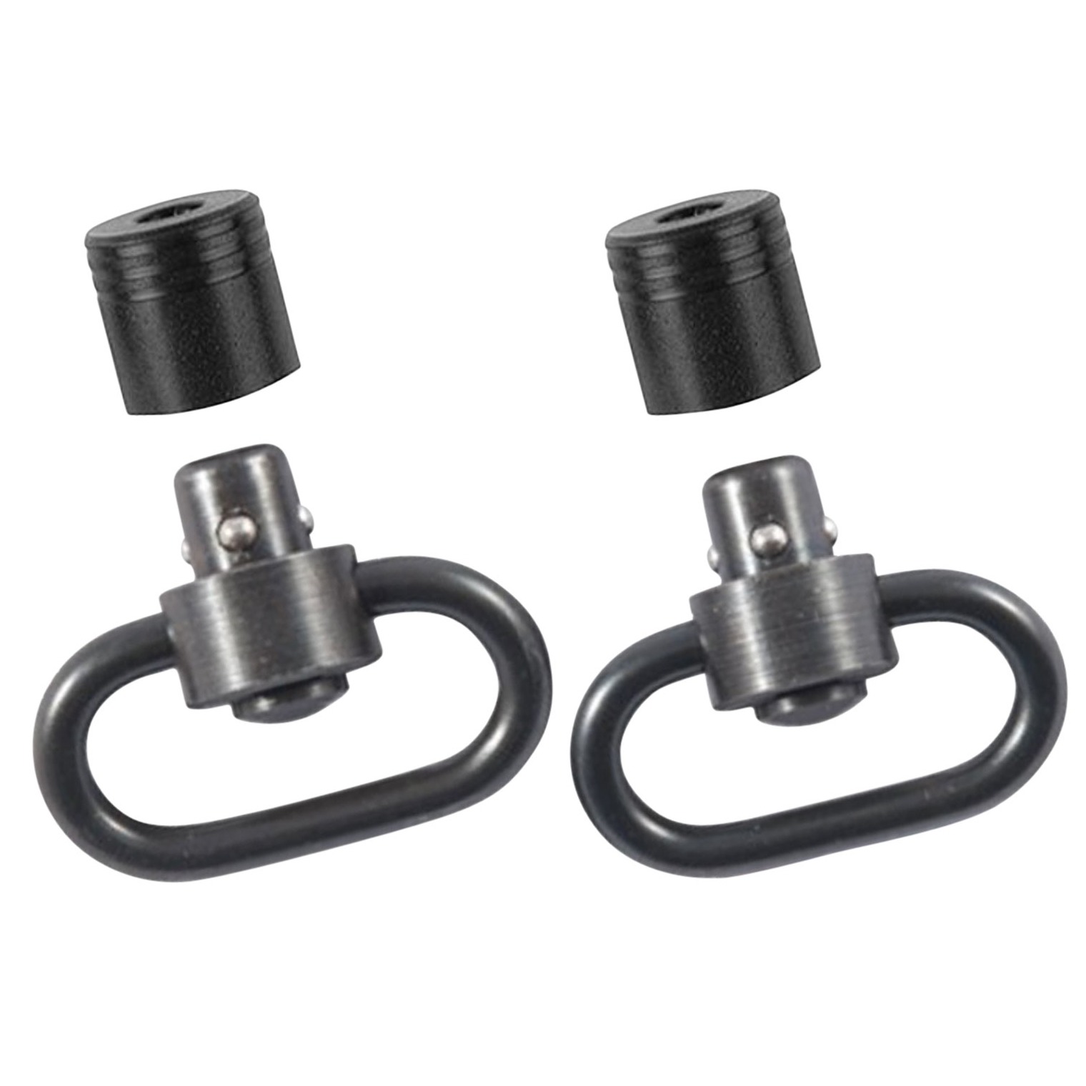 Outdoor Connection PBS19122 Push Button Swivel Set 1.25” Black Steel