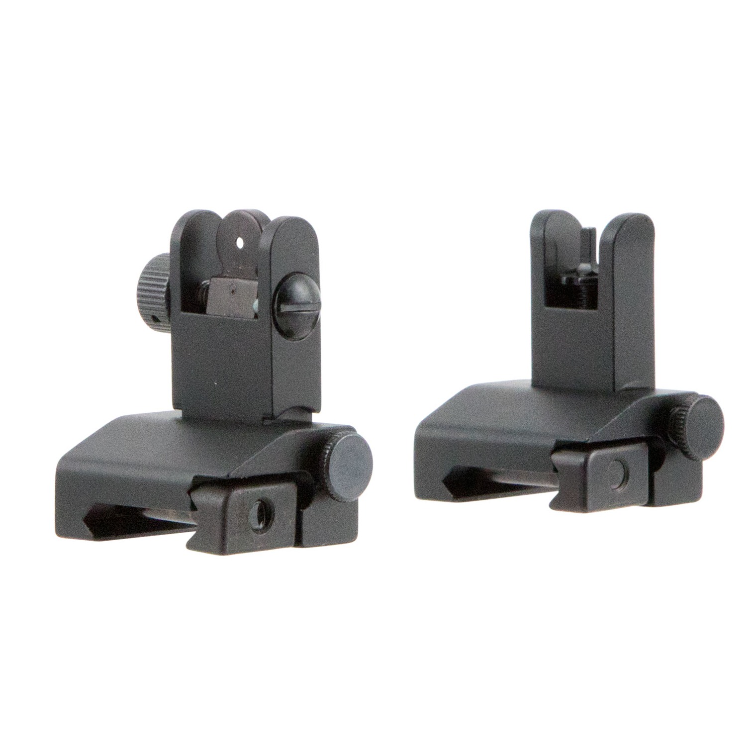 TacFire IS002 Pop Up Iron Sights/Spring Loaded Black Anodized Flip Up for AR-Platform