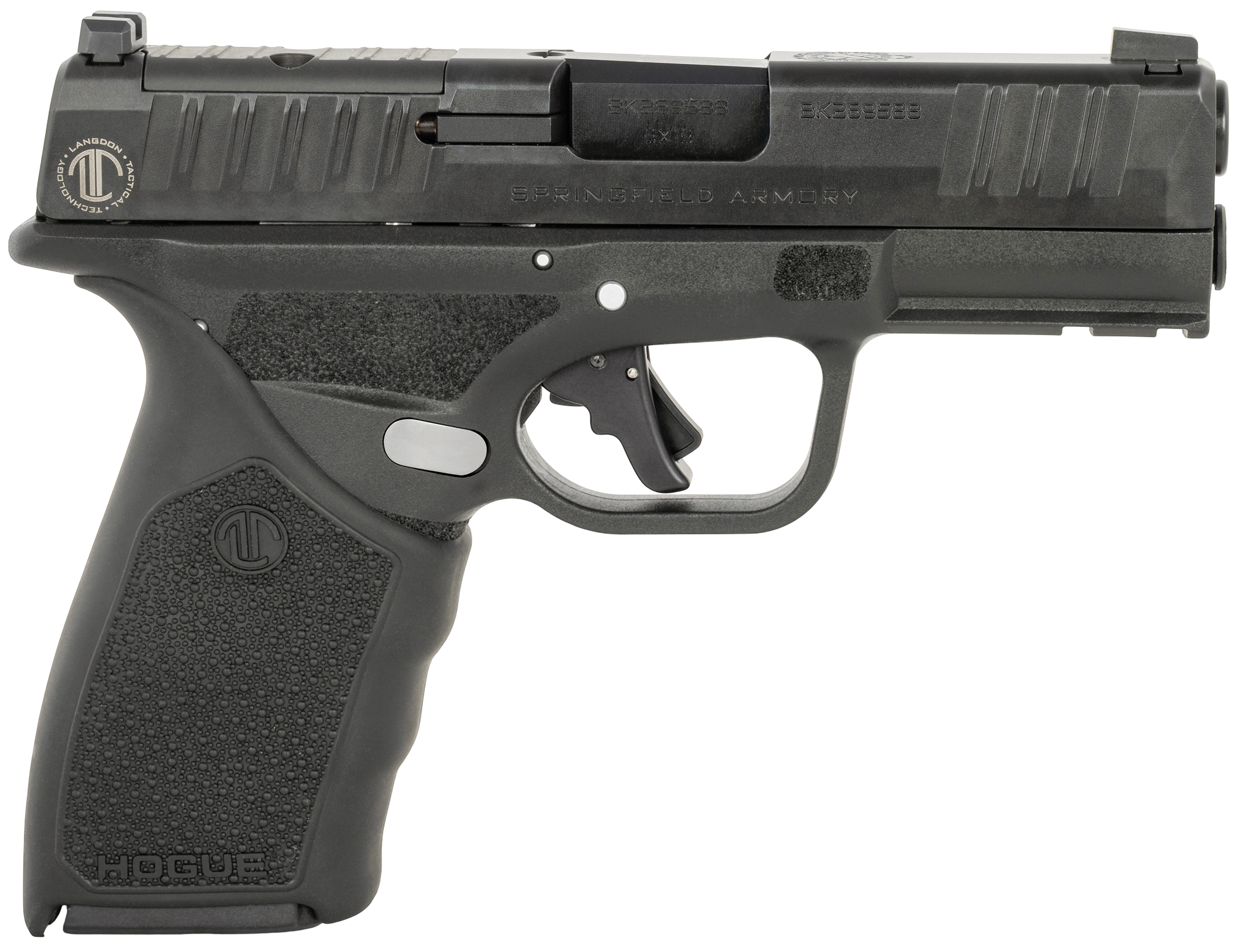 Springfield Hellcat Pro OSP Optic Ready Pistol HCP-TJBOGSM, 9mm, 3.70in, Black Hogue Grip Sleeve, Black Finish, 15 Rds