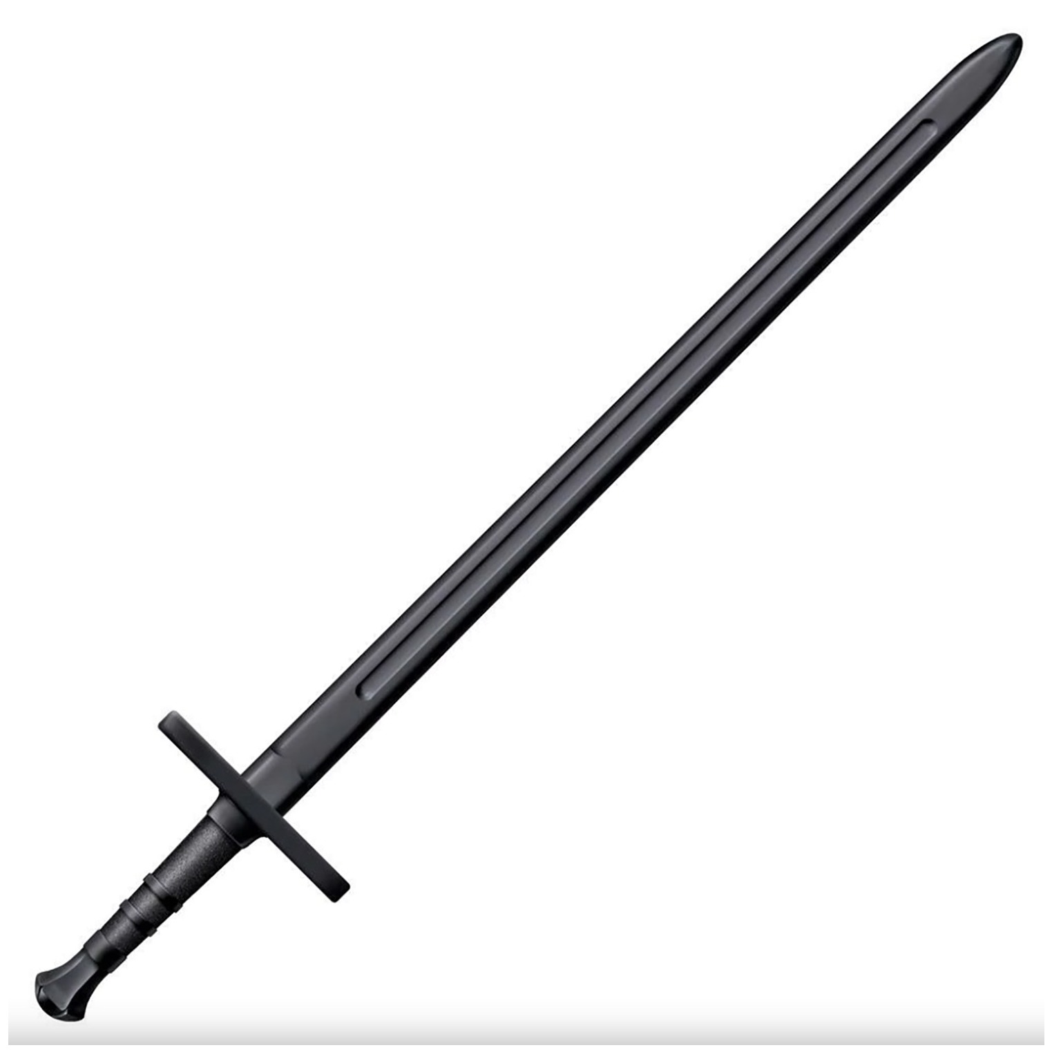 Cold Steel CS92BKHNH Hand & A Half Training Sword 34” Fixed Plain Black Polypropylene