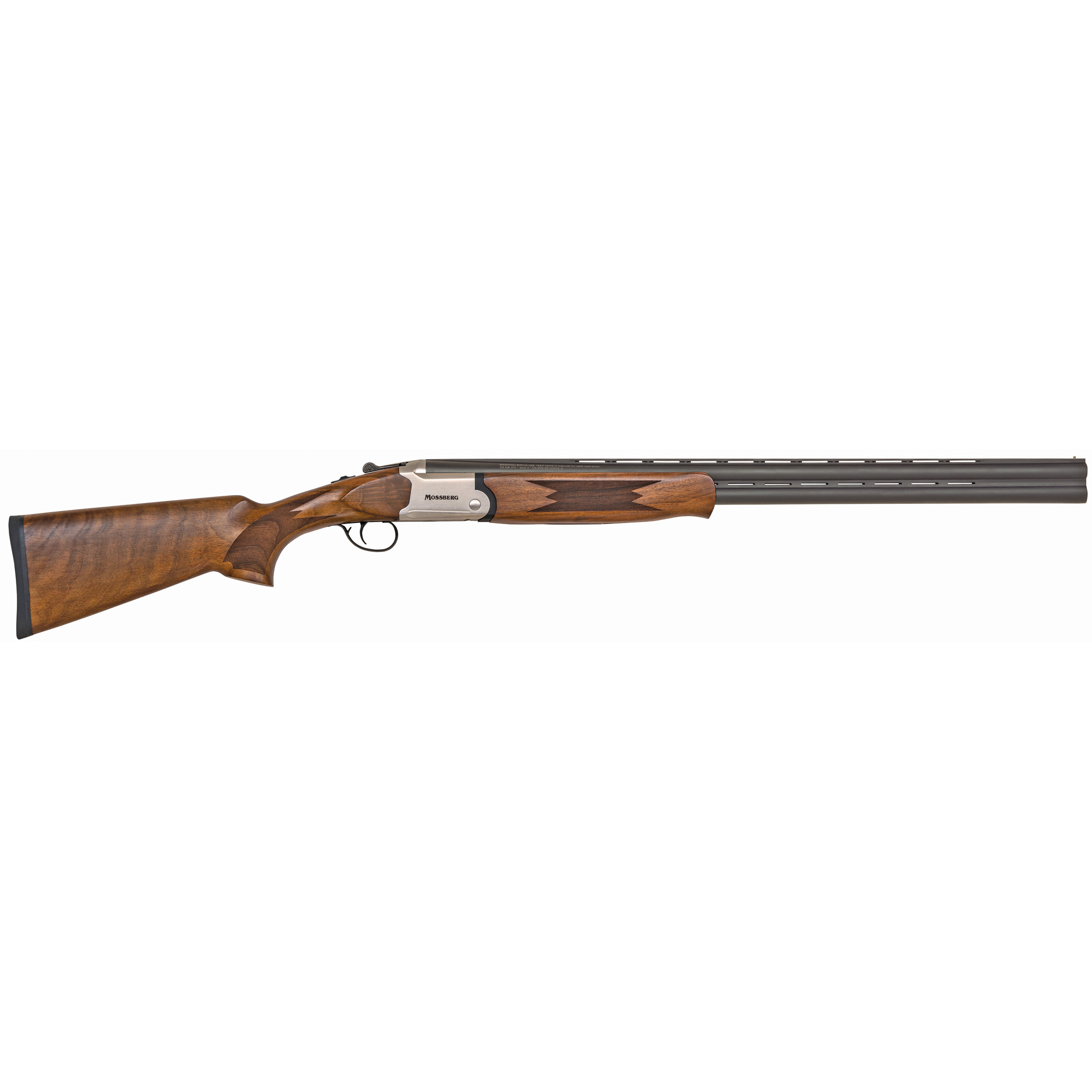 Mossberg 75471 Silver Reserve 12 Gauge with 28” Matte Blued Barrel, 3” Chamber, 2rd Capacity, Satin Silver Engraved Metal Finish & Satin Black Walnut Stock Right Hand (Full Size)