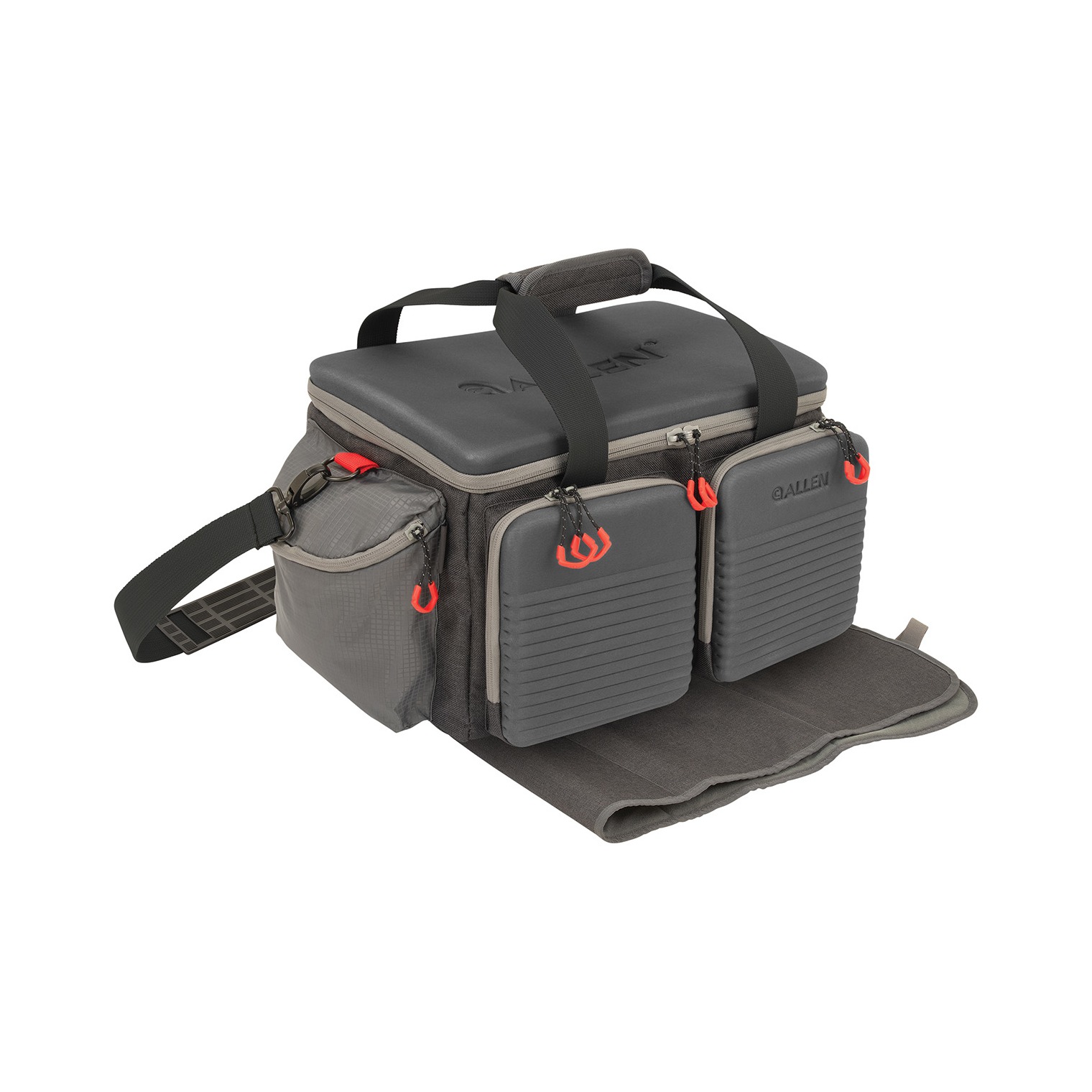 Allen 8325 Competitor Premium Gray Molded Lockable Range Bag w/Internal Tote & Fold-Up Gun Mat