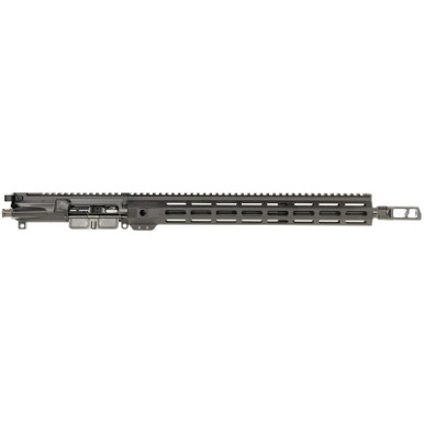 Bushmaster 0040011BLK Bravo Zulu Complete Upper 5.56x45mm NATO 16" CMV Nitride, Black, Flat Top Aluminum Rec, 14" BFI M-LOK Handgaurd, Snake Charmer Muzzle Brake, Mid-Length Gas, Fits AR-15