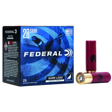 Federal H28975 Game-Shok High Brass 28Gauge 2.75" 1oz 7.5Shot 25 Per Box/10 Case