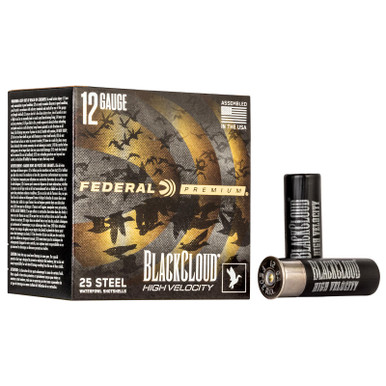 Federal PWBXH1433 Black Cloud FS High Velocity 12Gauge 3" 1 1/8oz 3Shot 25 Per Box/10 Case