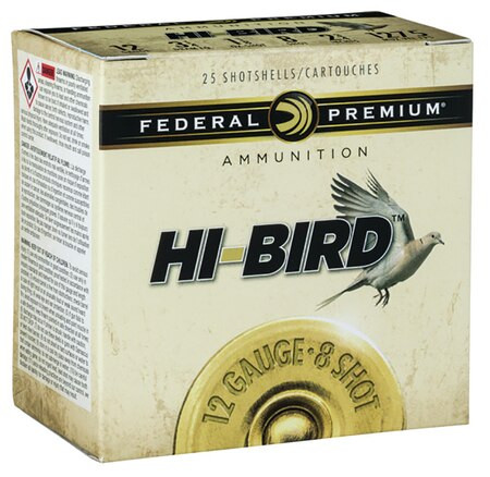 Federal Hi-Bird Game Load 12 Ga, 2.75", 1-1/4oz, 5 Shot, 25rd Box