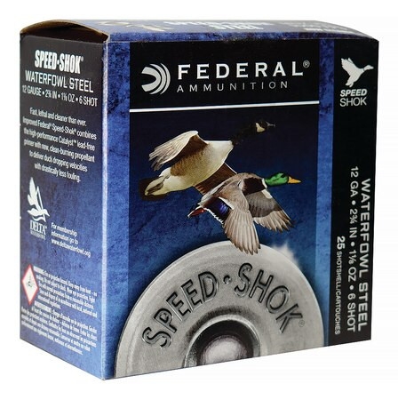 Federal Speed-Shok 12 Ga, 2.75", 1-1/8oz, 6 Shot, 25rd Box