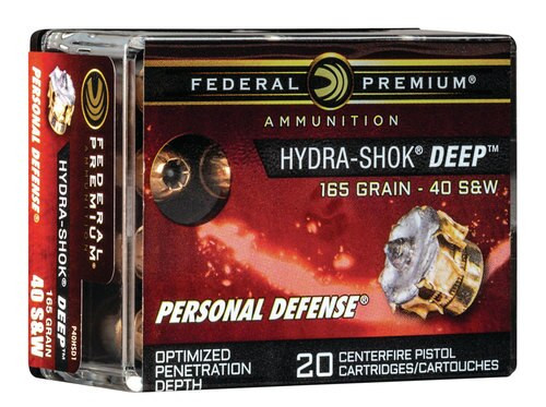 Federal Personal Defense 40S&W 165gr, HS Deep, 20rd Box