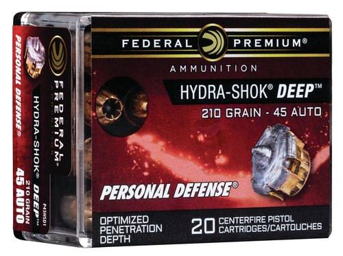 Federal Hydra-Shok Deep 45 ACP, 210gr, HS Deep, 20rd Box