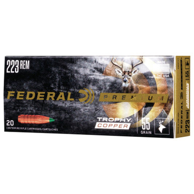 Federal P223TC1 Premium 223Rem 55gr Trophy Copper 20 Per Box/10 Case