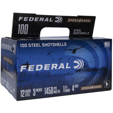 Federal WF1421004 Speed-Shok 12Gauge 3" 1 1/4oz 4Shot 100 Per Box/2 Case
