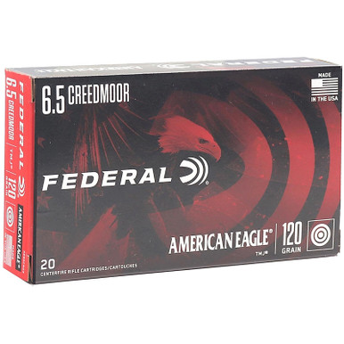 Federal American Eagle AE65CRD3 6.5 Creedmoor Ammo 120 Grain TMJ 20 Rounds