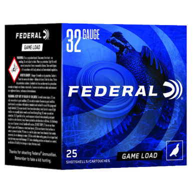Federal N1328 Game-Shok Heavy Field 32Gauge 2.50" 1/2oz 8Shot 25 Per Box/10 Case