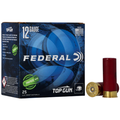 Federal TG12WS175 Top Gun Steel Paper Wad 12Gauge 2.75" 1oz 7.5Shot 25 Per Box/10 Case