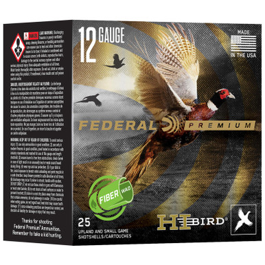 Federal HVFB12HW5 Federal Premium Hi-Bird 12Gauge 2.75" 1 1/4oz 5Shot 25 Per Box/10 Case