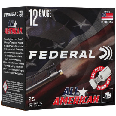 Federal FAA12L175 All-American 12Gauge 2.75" 1oz 7.5Shot 25 Per Box/10 Case