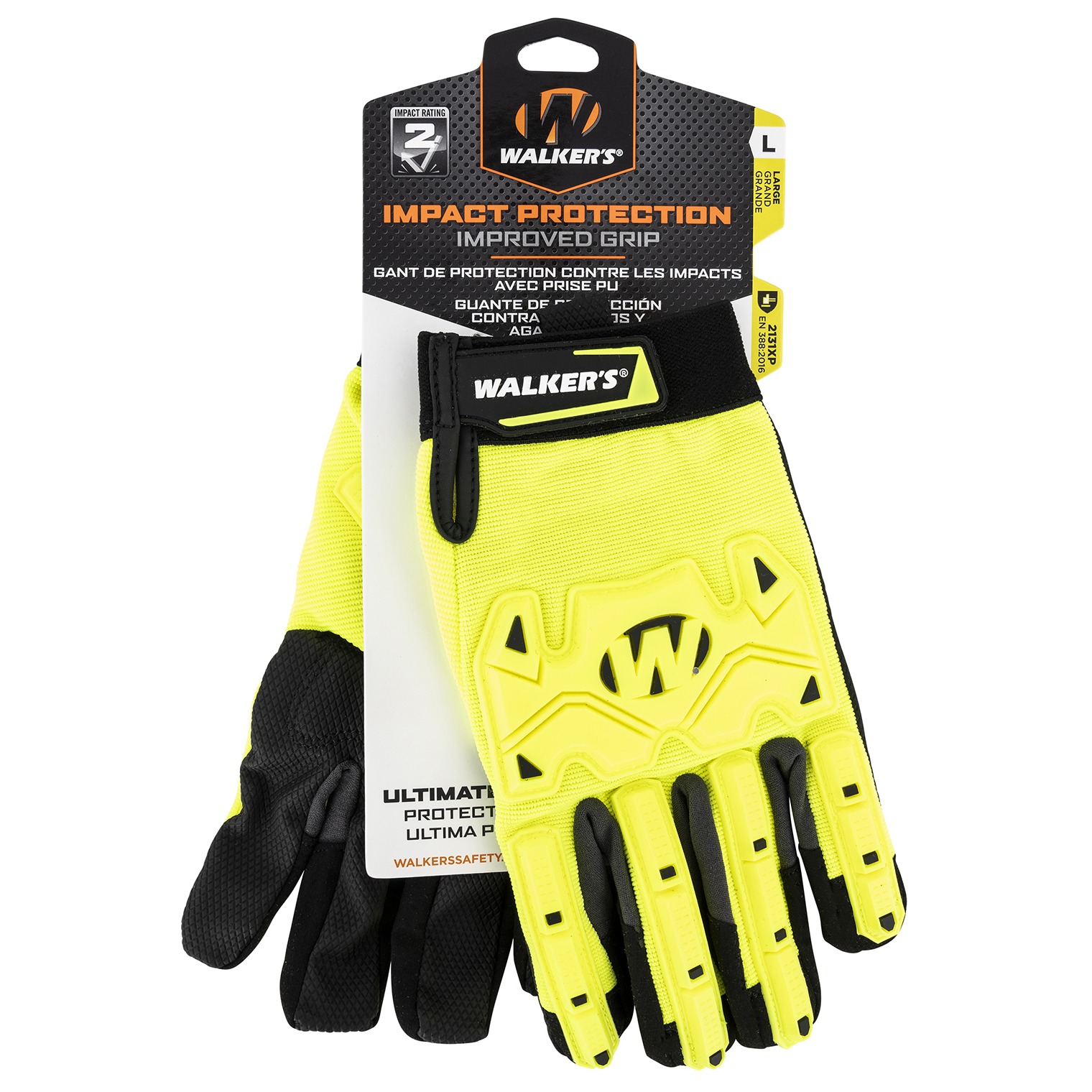Walker’s GWPSFHVFFPUIL2SM Cold Weather Impact Protection Black/Yellow Synthetic Leather Small
