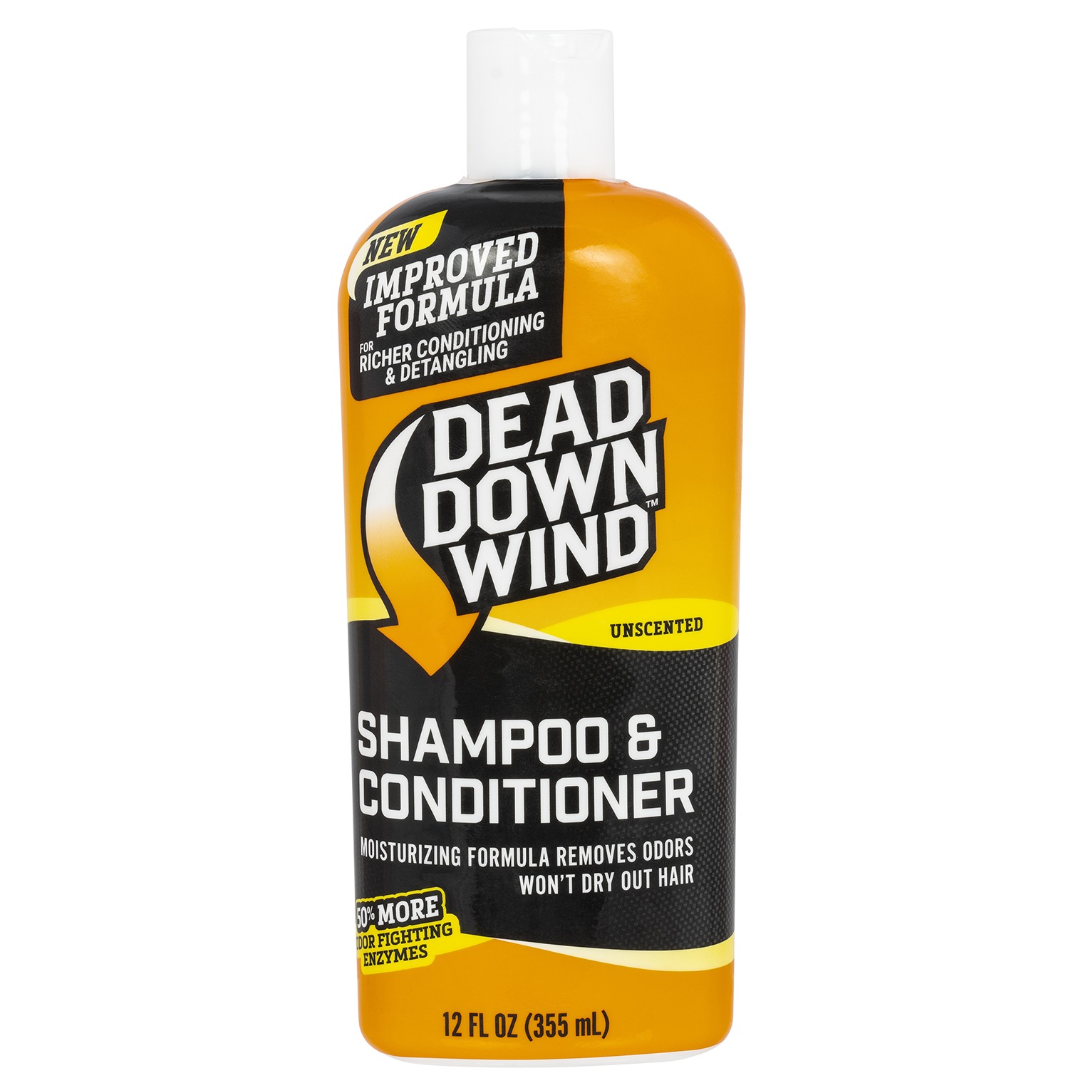 Dead Down Wind 121218 Shampoo/Body Wash Odor Eliminator Unscented Scent 12 oz Bottle