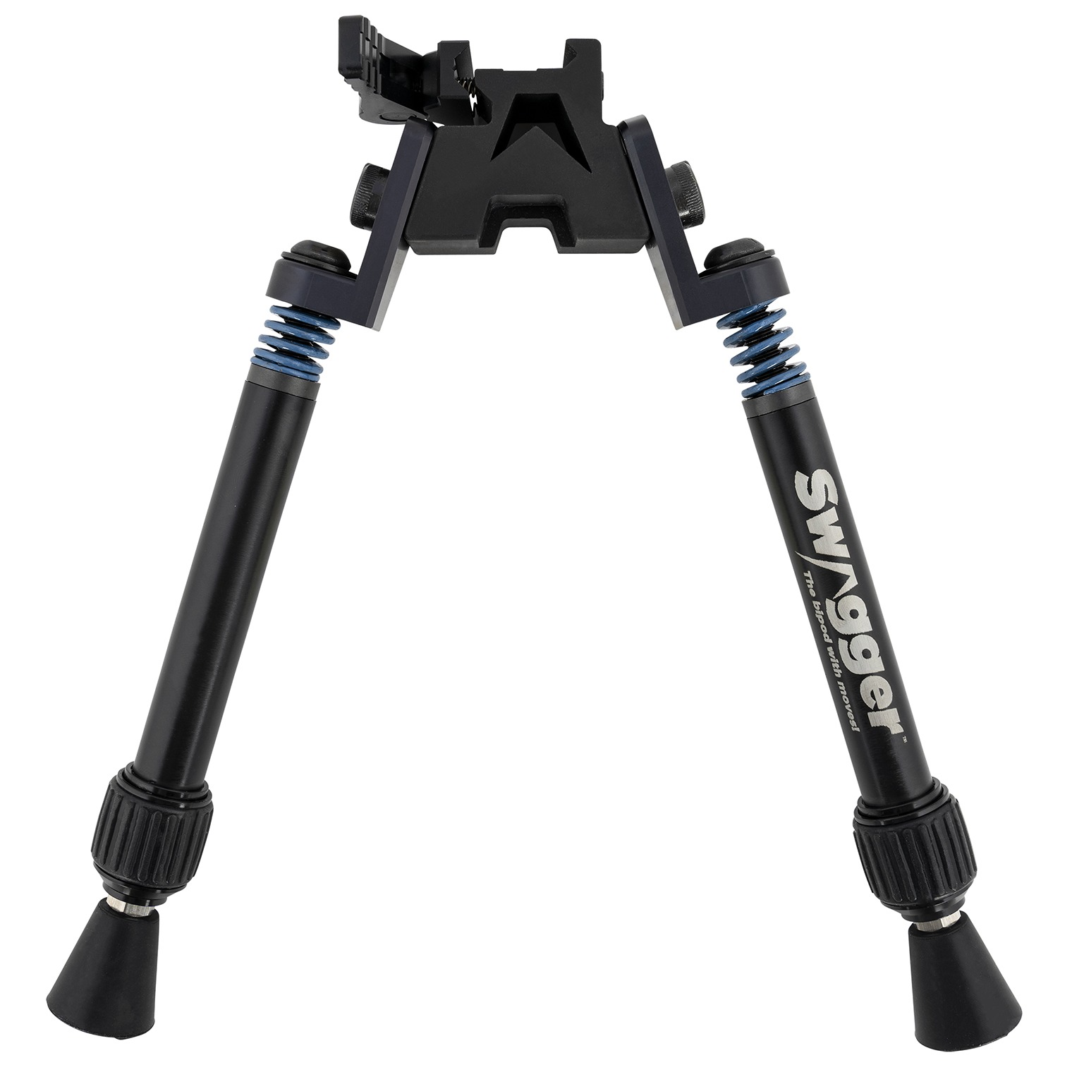 Swagger SWAGBPSFR10 SFR10 Flex to Rigid QD Bipod with Black Finish, Picatinny Attachment & 6-10.50” Vertical Adjustment