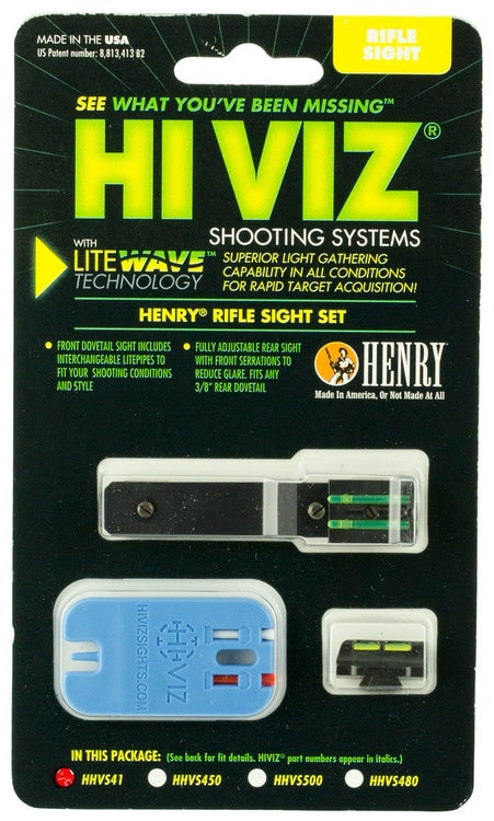 Hiviz LiteWave Henry Lever Fiber Optic Set Front Green/Red/White Rear Green