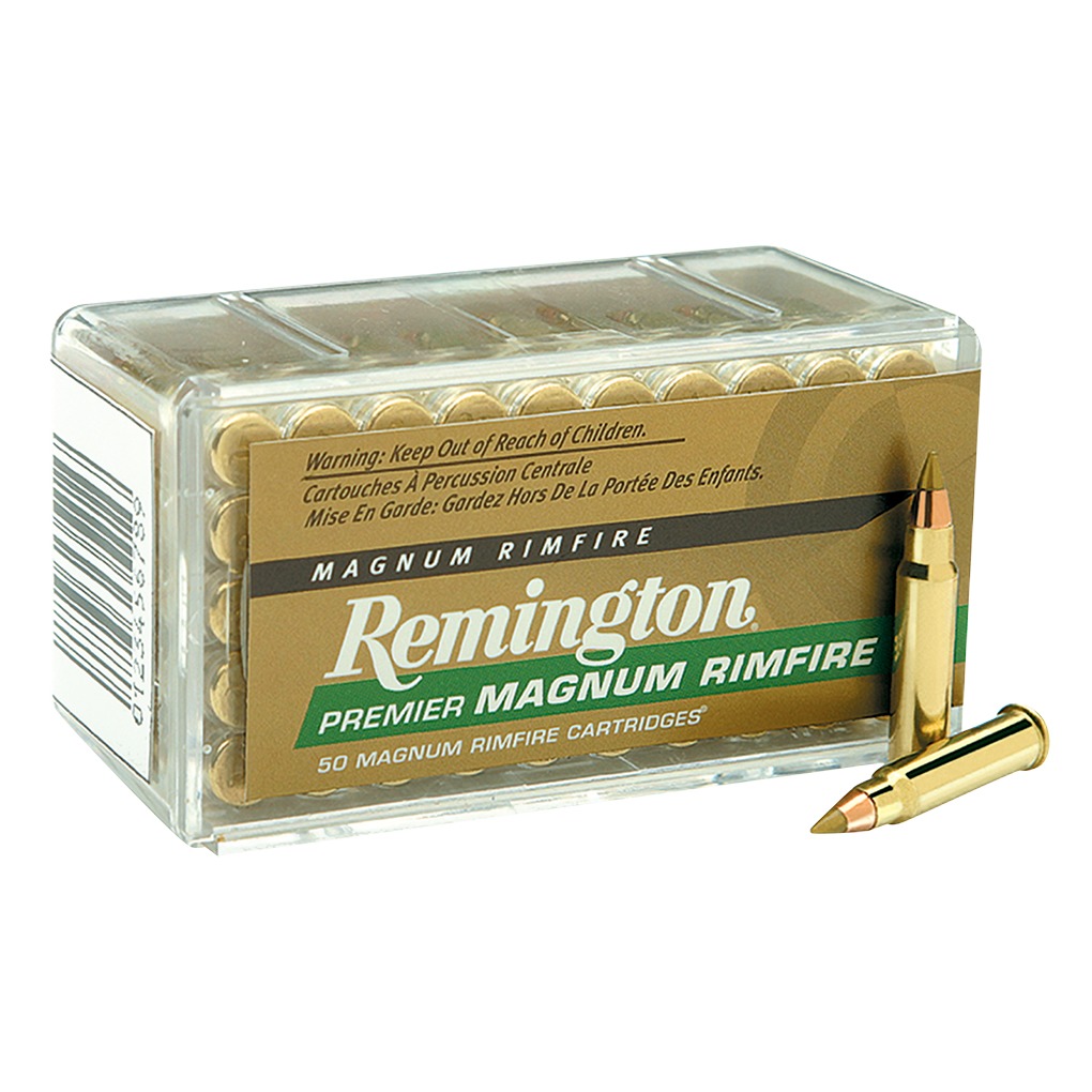 Remington Ammunition 28464 Premier Magnum Rimfire 17HMR 17gr AccuTip V 50 Per Box/40 Case