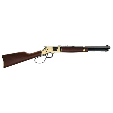 Henry H006GCR Side Gate Carbine 45 Colt (LC) 7+1 16.50" Blued Octagon Barrel, Polished Brass Rec, American Walnut Stock, Adj. Sight, Large Loop Lever