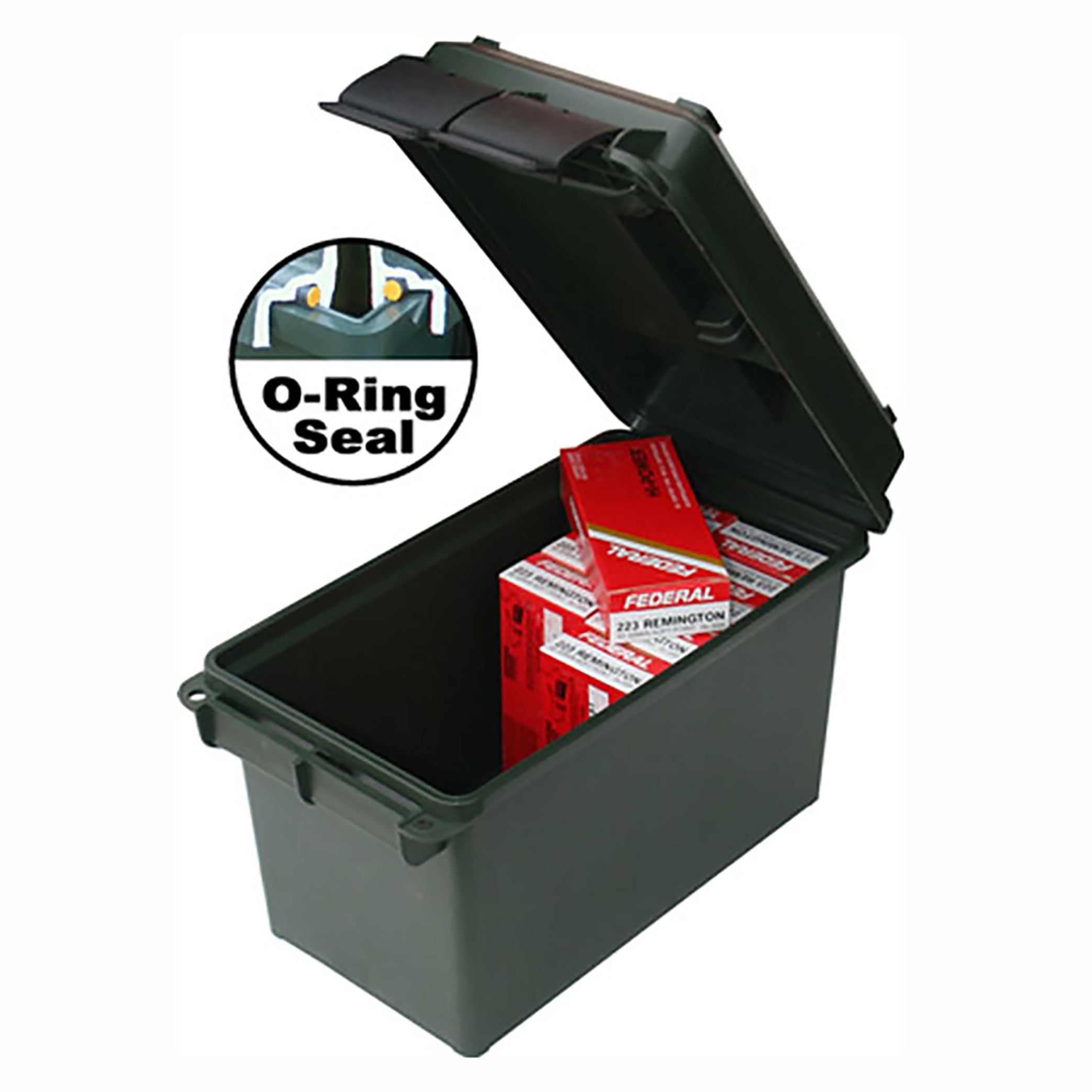 MTM Case-Gard AC50C40 Ammo Can 50Cal Rifle Black Polypropylene
