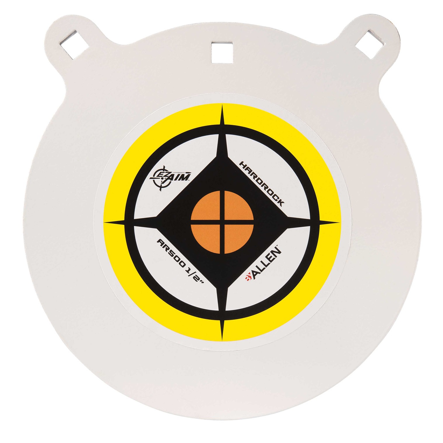 EZ-Aim 15600 Hardrock 10” AR500 Steel Gong Shooting Target .50” Thickness White / Yellow / Black