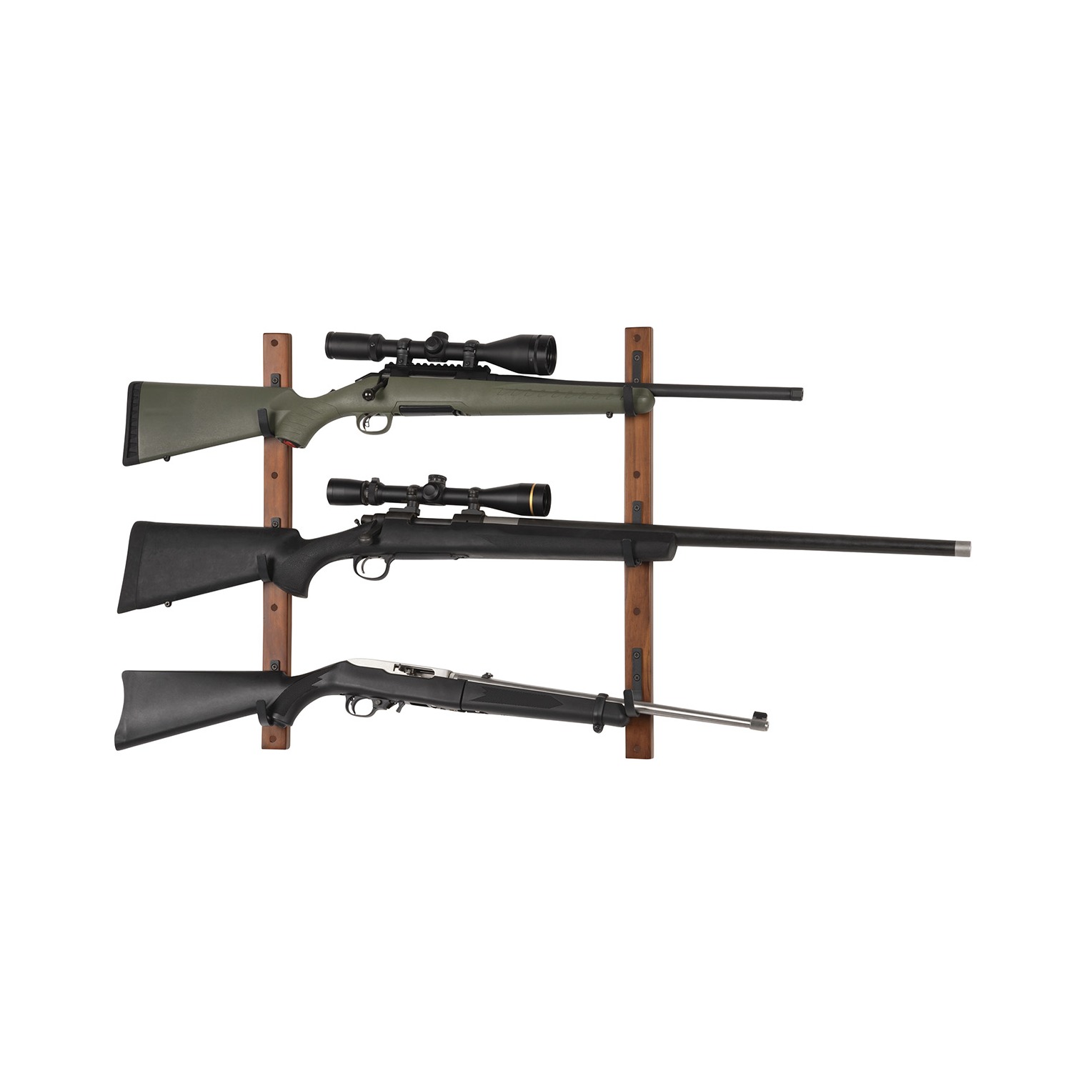 Allen 5656 Gun Collector 3 Gun Brown/Black Wood/Steel Holds 3 Rifle/Shotgun