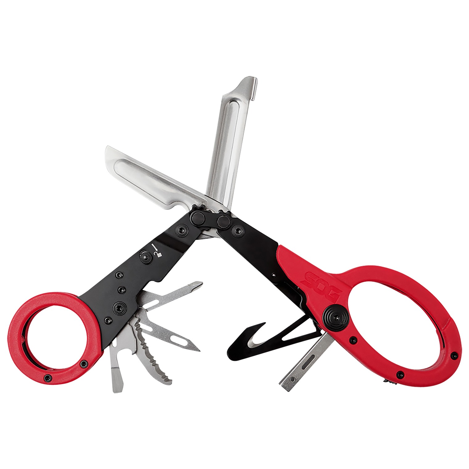 S.O.G SOG231250243 ParaShears 3Cr13MoV SS Plain Blade Red Features 11 Tools