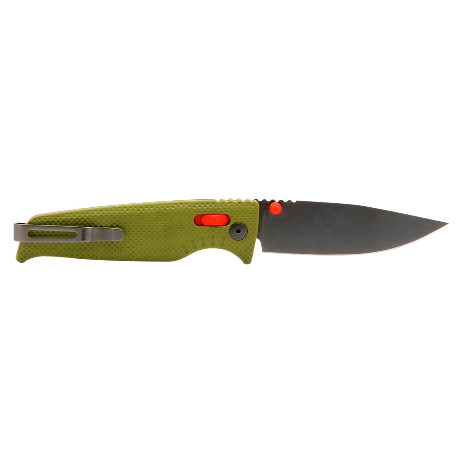S.O.G SOG12790357 Altair XR 3.20” Folding Plain Bead Blasted Cryo CPM 154 SS Blade/ Field Green w/Stone Blue Accents GRN Handle