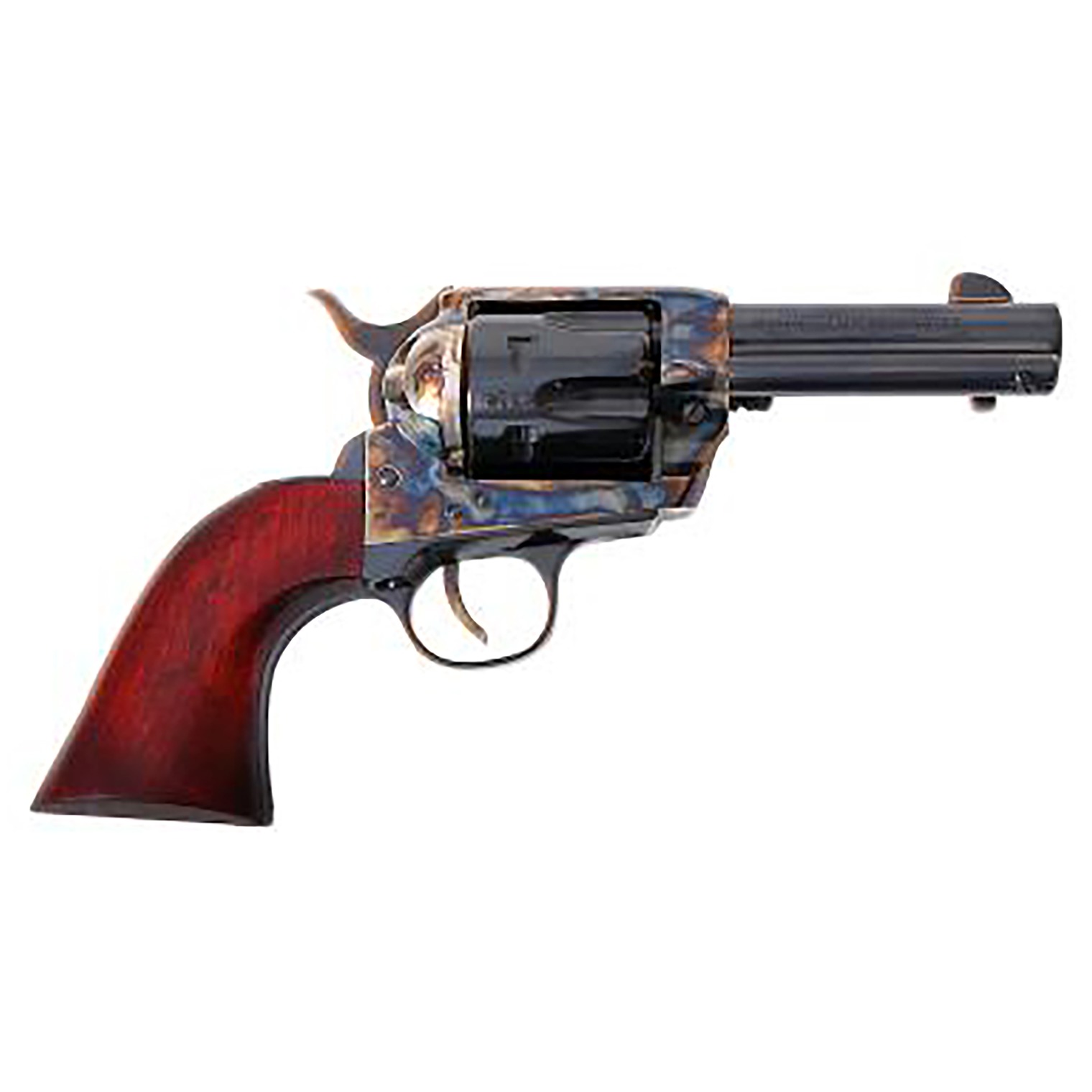 Traditions SAT73005 1873 Frontier 357 Mag 6rd 3.50” Blued Cylinder & Barrel Color Case Hardened Steel Frame Walnut Navy Size Grip