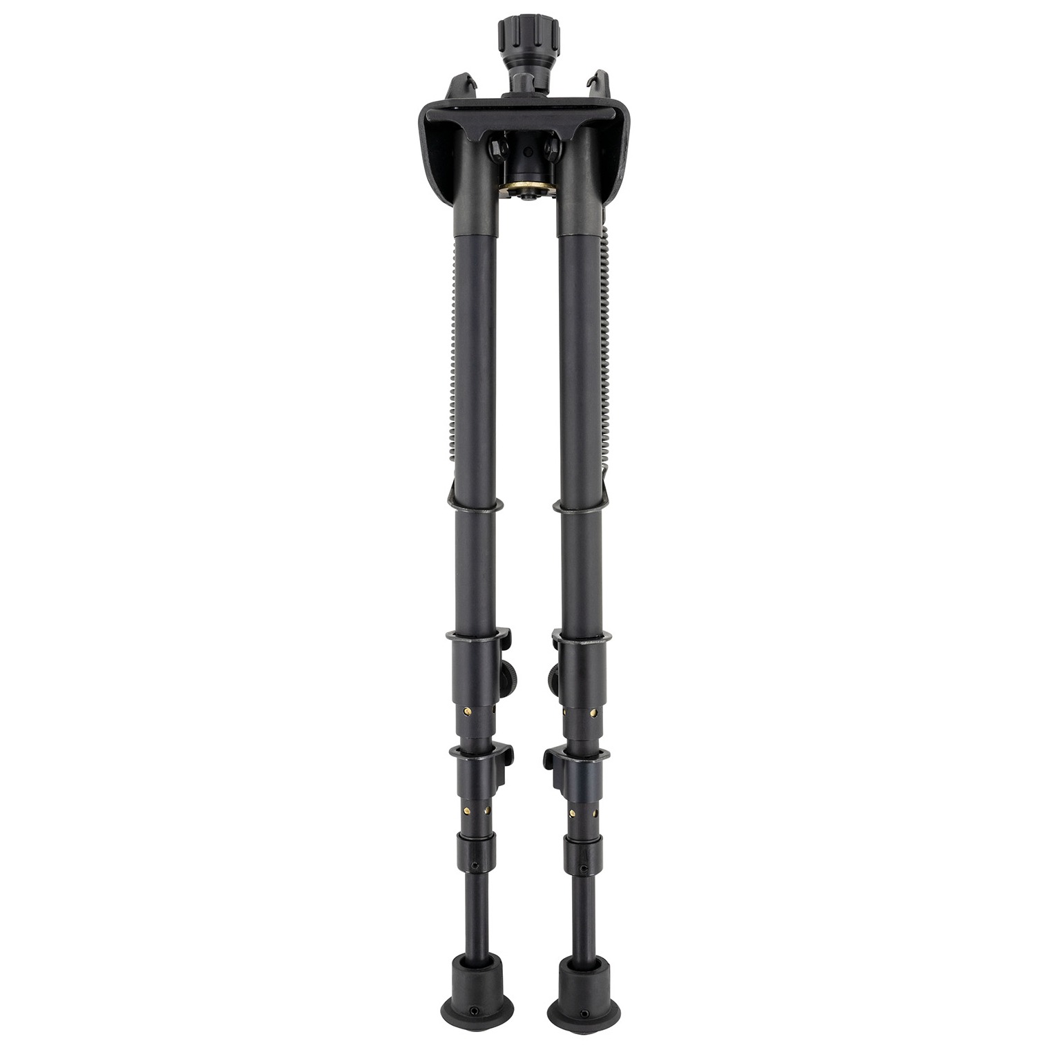 Harris Bipods S-25CP Swivel 25C Picatinny, 13.50-27”, Black Steel/Aluminum, Rubber Feet