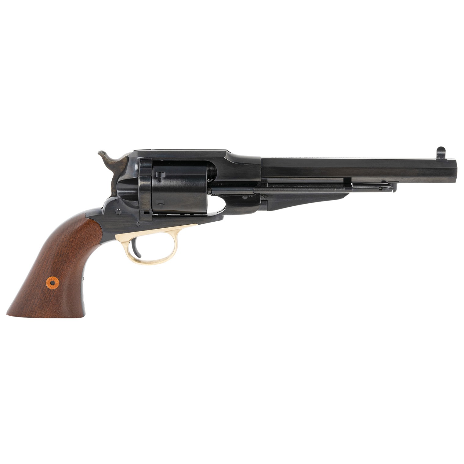 Cimarron CA1010 1858 New Model Army 38 Special 6 Shot 7.37” Blued Octagon Steel Barrel, Blued Cylinder, Blued Steel Frame, Walnut Grip, Exposed Hammer