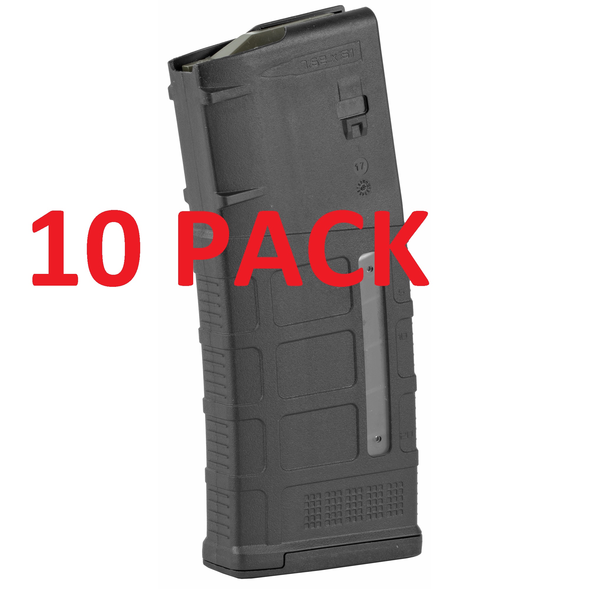 (10) MAGPUL AR10 PMAG M3 7.62/.308Win 25-Round Magazines
