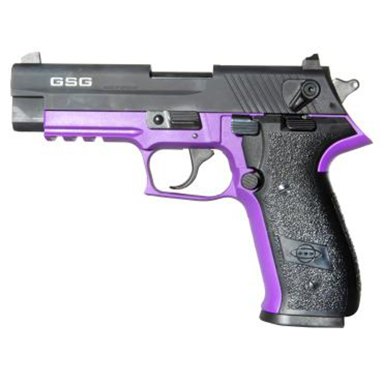 GSG GERG2210TFFS FireFly 22 LR 4” 10+1 Purple Black Zinc Alloy Black Polymer Grip Threaded Barrel
