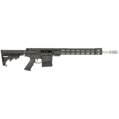Great Lakes Firearms GL10308SSBLK AR-10 308 Win 20+1 18" Stainless, Black Rec, M-Lok Handgaurd, Carbine Stock, A2 Grip, Muzzle Brake