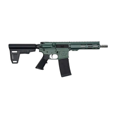Great Lakes Firearms GL15223SSPBCHG AR-15 223 Wylde 30+1 7.50" Black Nitride Threaded Barrel, M-LOK Handguard, Charcoal Green Cerakote Aluminum Receiver w/Picatinny Rail, Black Polymer Mil-Spec Grip