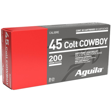 Aguila 1E454319 Cowboy Action 45Colt 200gr Soft Point 50 Per Box/10 Case