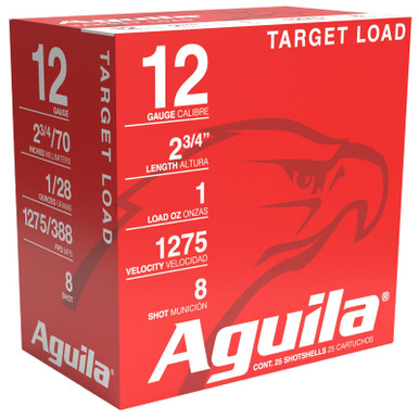 Aguila 1CHB1328 Target Load Competition 12Gauge 2.75" 1oz 8Shot 25 Per Box/10 Case