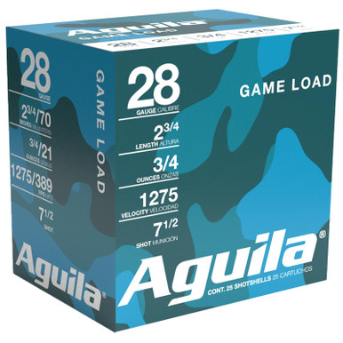 Aguila 1CHB2873 Target Load Competition 28Gauge 2.75" 3/4oz 7.5Shot 25 Per Box/20 Case