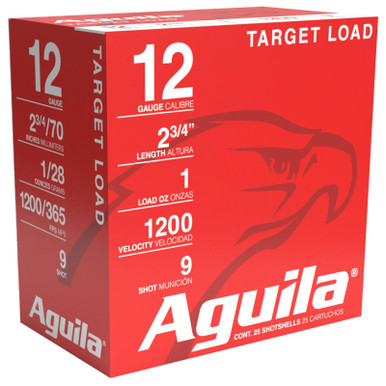 Aguila 1CHB1306 Target Load Competition 12Gauge 2.75" 1oz 9Shot 25 Per Box/10 Case