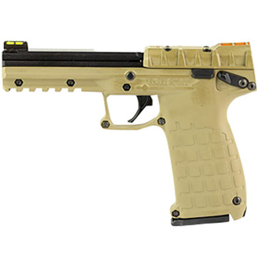 Kel-Tec PMR30TAN10 PMR30 22 WMR 10+1 4.30" Black Fluted Steel Barrel, Black/Tan Serrated Slide, Tan Polymer Frame w/Picatinny Rail, Tan Textured Polymer Grip