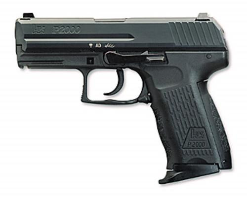 HK, P2000, V2, LEM-Double Action, Semi-automatic, Polymer Frame Pistol, Compact, 40 S&W, 3.66" Barrel, Matte Finish, Black, 3 Dot Sights, Decocker, 12 Rounds, 2 Magazines