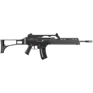 HK 81000994 G36 22 LR 20+1 18.13" Black Barrel w/Flash Suppressor, Black Receiver w/Picatinny Rail, Black Folding Synthetic Stock, Black Polymer Grip