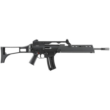 HK 81000995 G36 22 LR 10+1 18.13" Black Barrel w/Flash Suppressor, Black Receiver w/Picatinny Rail, Black Folding Synthetic Stock, Black Polymer Grip
