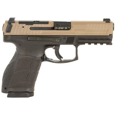 HK 81001196 VP9A1 Full Size 9mm Luger 15+1 4.53" Barrel, Flat Dark Earth Steel Optic Ready/Serrated Slide, Brown Polymer Frame w/Picatinny Rail, Interchangeable Backstrap Grip, Ambidextrous